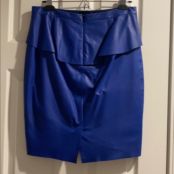 Blue Elie Tahari leather skirt - Picture 2 of 7